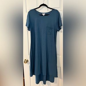 Lularoe XL Blue Carly High Low Dress